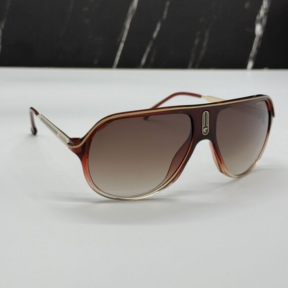 NEW CARRERA SAFARIN65/N 07W5 SUNGLASSES MEN AVIATOR BROWN EYEWEAR - Picture 4 of 9